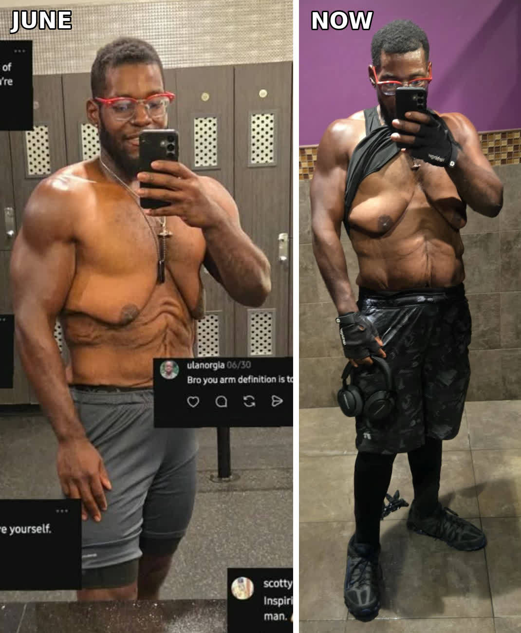 Packman before and after: 200 plus pounds down